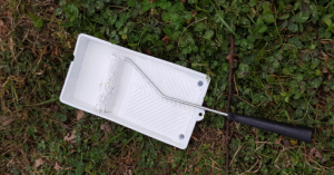 White paint roller