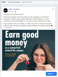 University FB post image