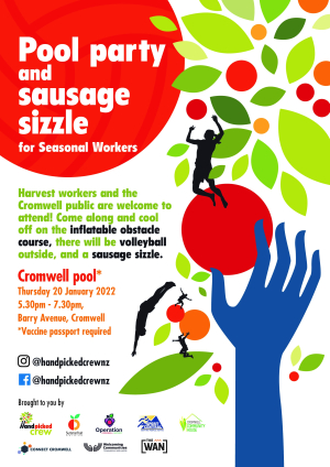 2022 Jan Pool Party BBQ poster
